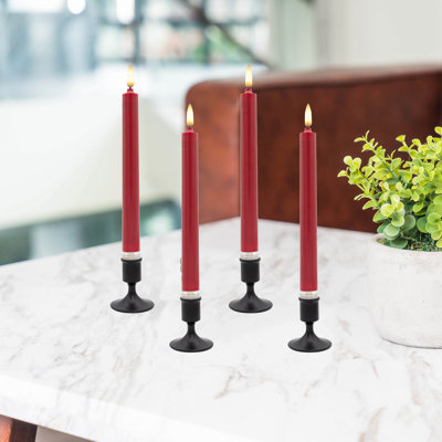 Unscented Flameless Taper Candle - 4 Count