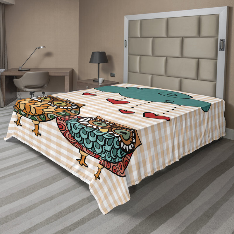 Microfiber No Pattern And Not Solid Color Flat Sheet, California King