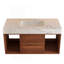 Meuble-lavabo flottant 39,4 po avec lavabo en céramique, 2 tiroirs à fermeture en douceur et plateau en ardoise blanche-758032400