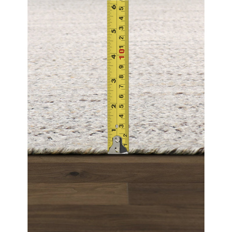 Tapis gris / multicolore tressé à la main Lagos, Rectangle 2 pi x 3 pi
