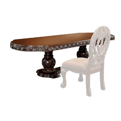 Table de salle à manger Faya, extensible 76-112 pouces, bois de cerisier brun