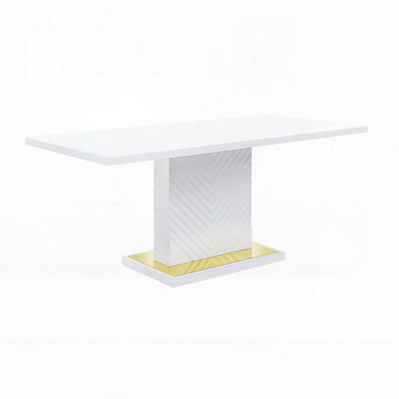 White High Gloss Finish Dining Table