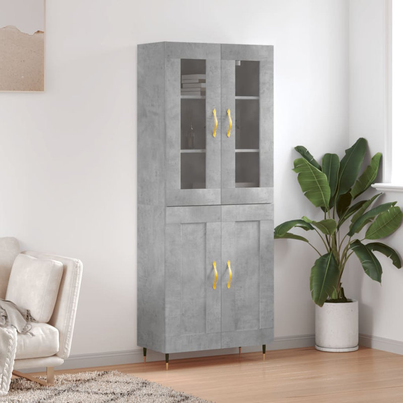 Pontus 69.5cm Sideboard, Concrete Grey