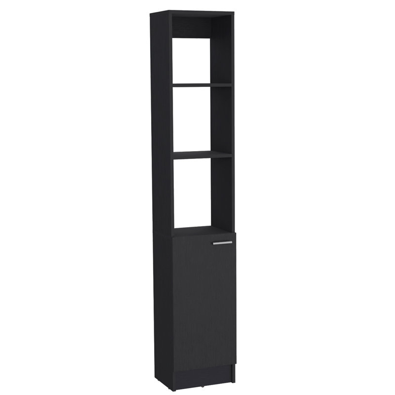 Armoire de rangement en lin Parks, Noir, noir, noir, noir