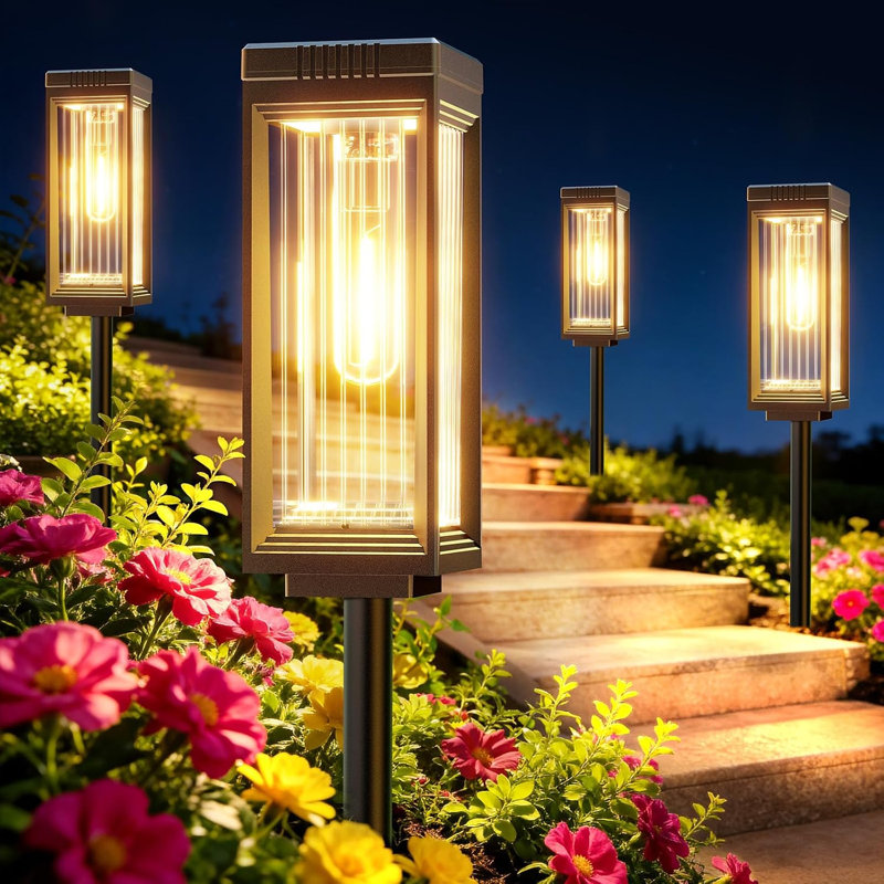 3X Oversized Solar Garden Lights, Waterproof Auto On/Off Dusk to Dawn, 15-Hour Runtime Outdoor Landscape Lighting for Yard, Pathway, Walkway, Driveway & Patio Decoration
