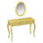 Luxury Makeup Vanity Desk With Oval Mirror, 3-Drawer Dressing Table For Jewelry Storage, Elegant Console Table For Entryway, Living Room & Bedroom, Stylish Home Decor,Gold-380843062
