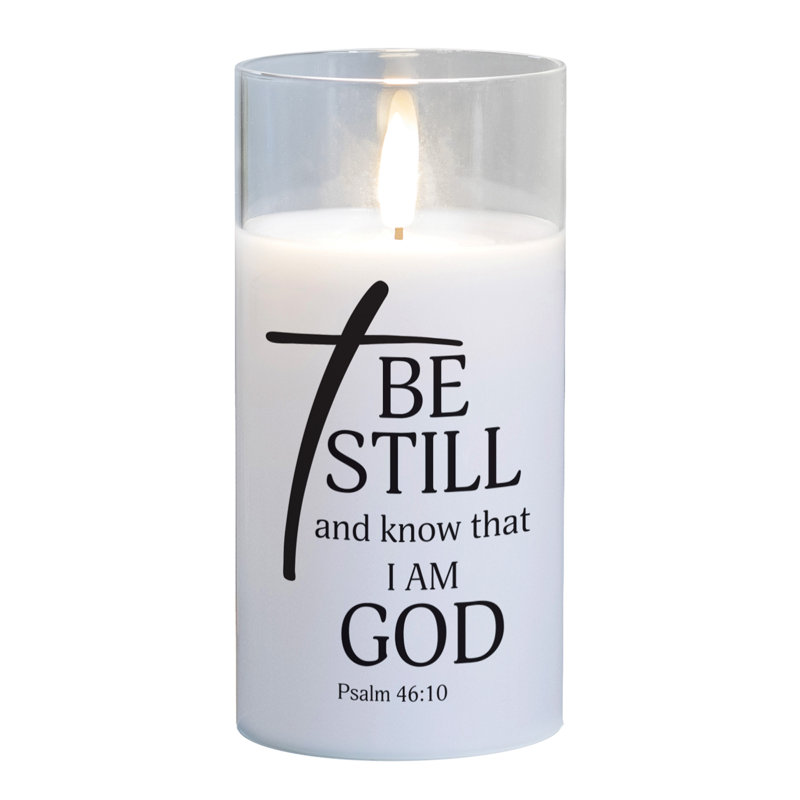 Flameless Jar Candle with Glass Holder