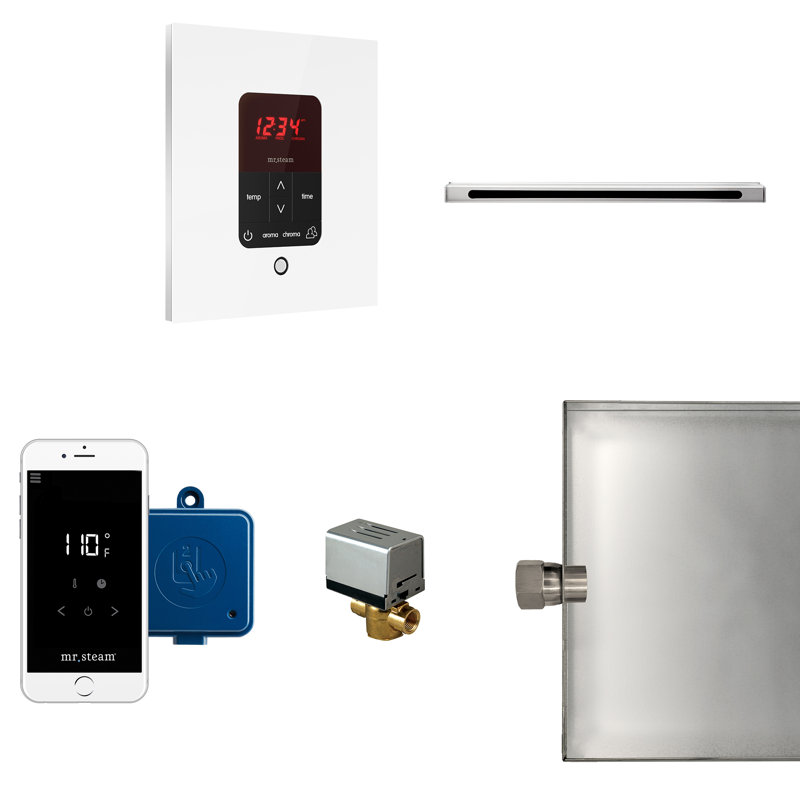 Télécommande carrée linéaire de générateur de vapeur Butler, Blanc