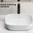 European Style Rectangle White Bathroom Vessel Sink, Smooth Baked Glaze Standard, And Robust, Easy To Keep Clean Mode Glaze, Practical, Maintain Sink