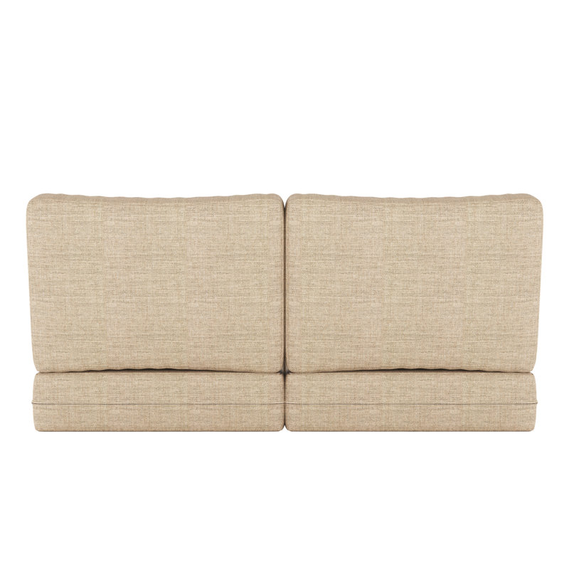Sunbrella® Outdoor Loveseat Seat / Back Cushion, Cast Ash Sunbrella® Plainweave