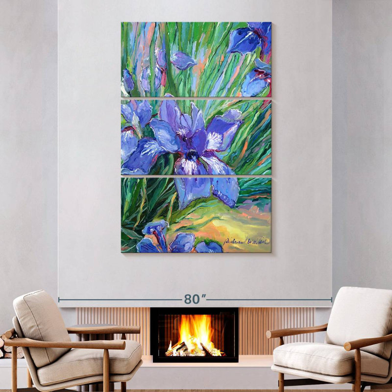 Iris Flowers II, 74" H x 48" W