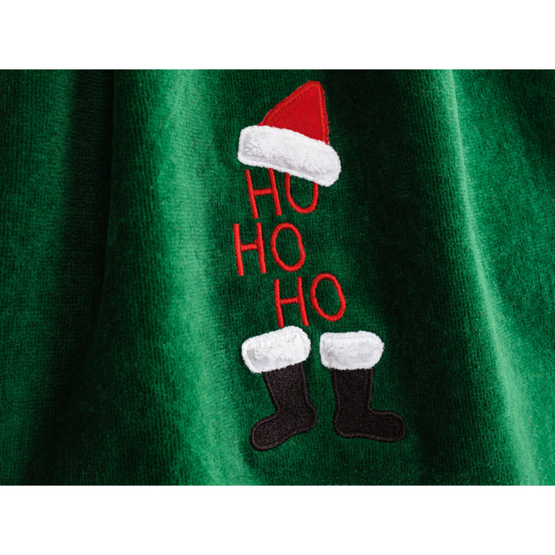 Ensemble de 2 serviettes en coton Jelitza, Vert / rouge