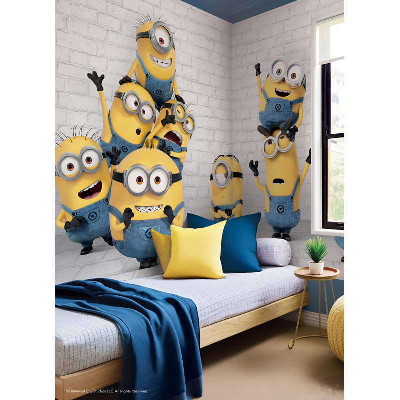 Peinture murale «Minions faisant des méfaits»