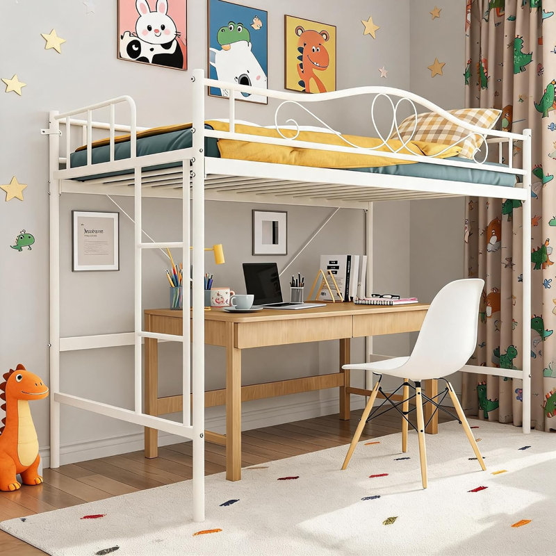 Cadre de lit simple, Blanc