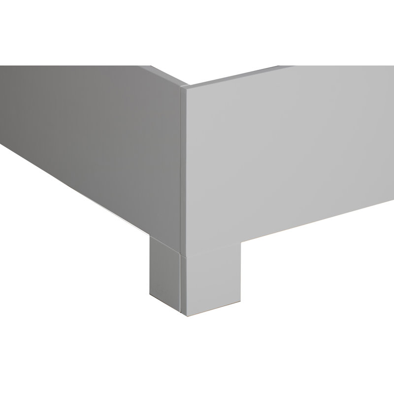 16" Standard Bed Frame, Light Gray, Queen