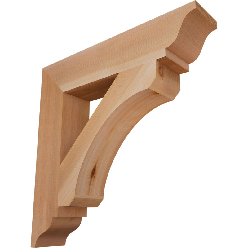 Support traditionnel lisse l 3 1/2 po x P 20 po x H 20 po, cèdre rouge de l'Ouest, Cèdre rouge de l'Ouest (lisse)
