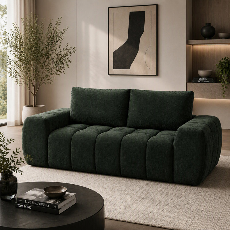 Upholstered 76 " Linen Loveseat