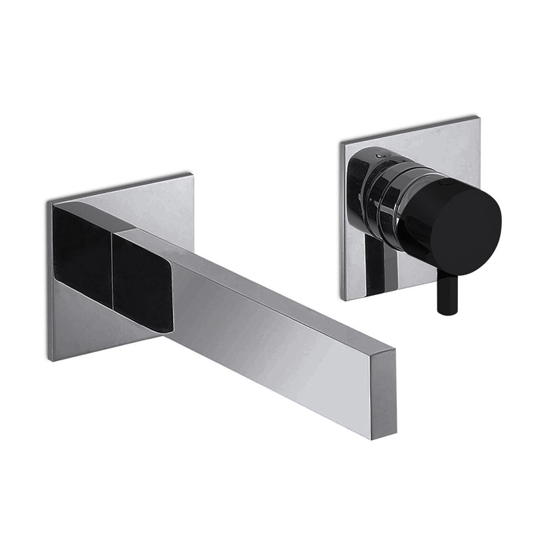 Caso Wall Mounted Bathroom Faucet, Polished Chrome