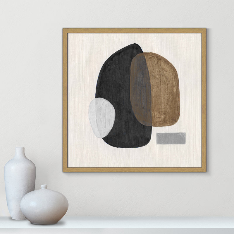 Inola Neutral Stones III Wall Art, 23.5" H x 23.5" W, Natural