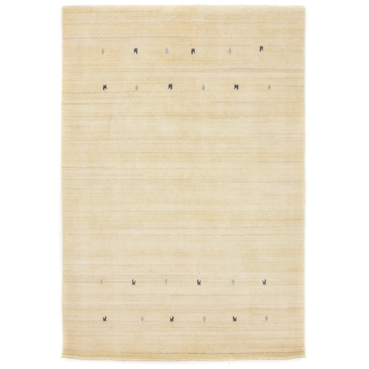 Handwoven Wool Gabbeh Uni White Rug