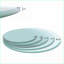 Plateau de table basse 32 po rond en verre trempé transparent, bord biseauté, facile à nettoyer et résistant à la chaleur-300890122
