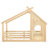 Solid Wood Kids House Floor Bed with Window & Shelf – Low-to-Ground Full Bed, No Box Spring Needed,Natural-676718424-676718368