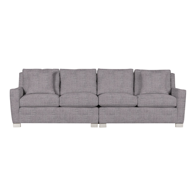Canapé modulaire 2 pièces American Bungalow, Chenille nomade ardoise Crypton®, Casa Blanca
