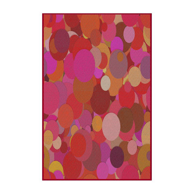 Tapis géométrique rose / rouge Antoniyah