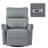Classic Power Upholstered Recliner Chair with Glider Rocking Swivel Base and USB Ports-680337818