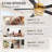 52 Inch Ceiling Fan With Light, Ceiling Fan With 5 Blades, Hammered Glass Shade, Remote Control, Reversible Motor For Living Room Bedroom Dining Room-723923216-723923223