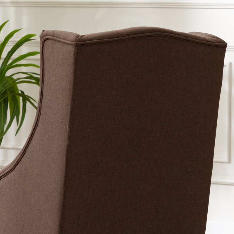 Ruhl Upholstered Accent Chair, Chocolate