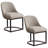 Borgos Linen Upholstered Barrelback Metal Base Dining Chair-2109288368-2100312530