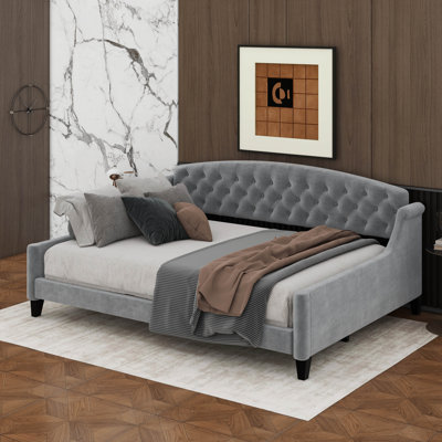 Full Size Modern Luxury Tufted Button Daybed