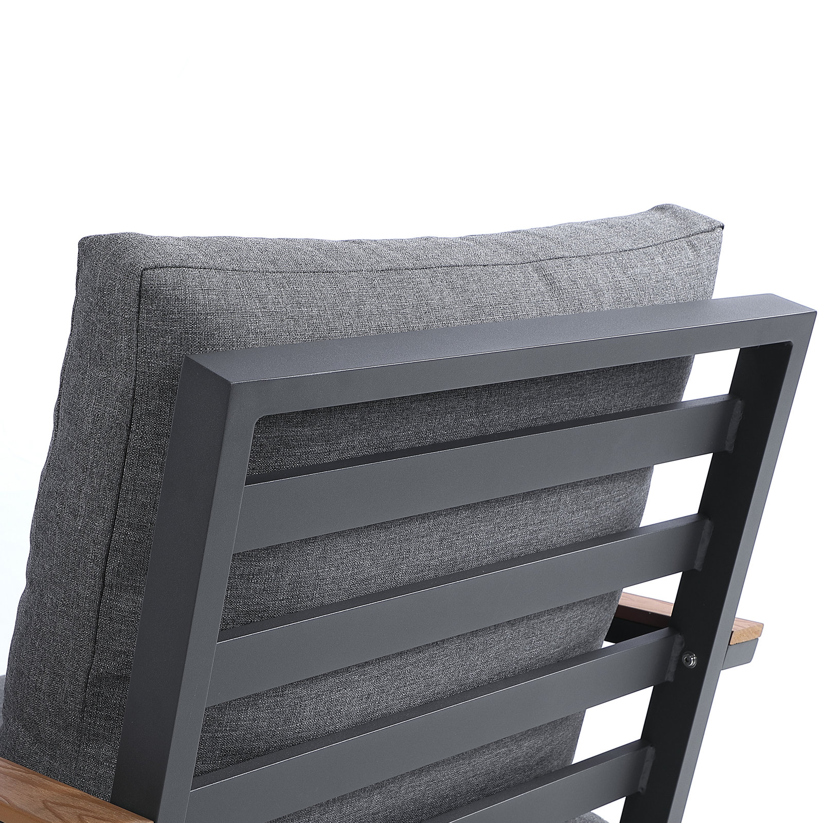 Landing 4-Person Patio Seating Group, Slate Black Frame/Charcoal Cushion