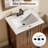 24" Bathroom Vanity with Ceramic Basin Storage Cabinet Drawer Soft Closing Doors Single Sink Integral Top for Bathroom-125336686