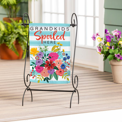 Drapeau de jardin «Grandkids Spoilé ici»
