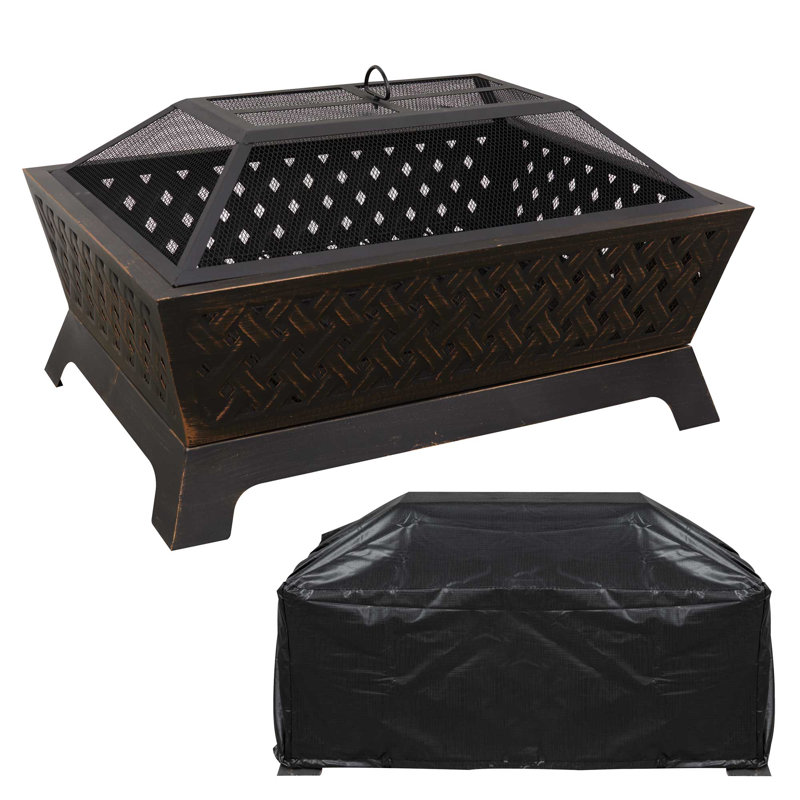 Wacousta Square Steel Wood Burning Smokeless Fire Pit
