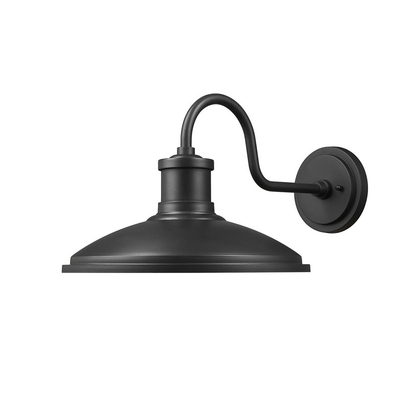 Applique murale d'extérieur 1 lumière Calhoun de 10,5 po de hauteur - Noir texturé