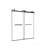 Frameless Double Sliding  Shower Door 44-48 "W X 74" H, 5/16 "(8Mm) Tempered Glass, Explosion Proof Film, Stainless Steel Handle, Square Tube Track, Shower Door-123698635