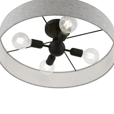 Plafonnier semi-encastré 4 lumières Yendy