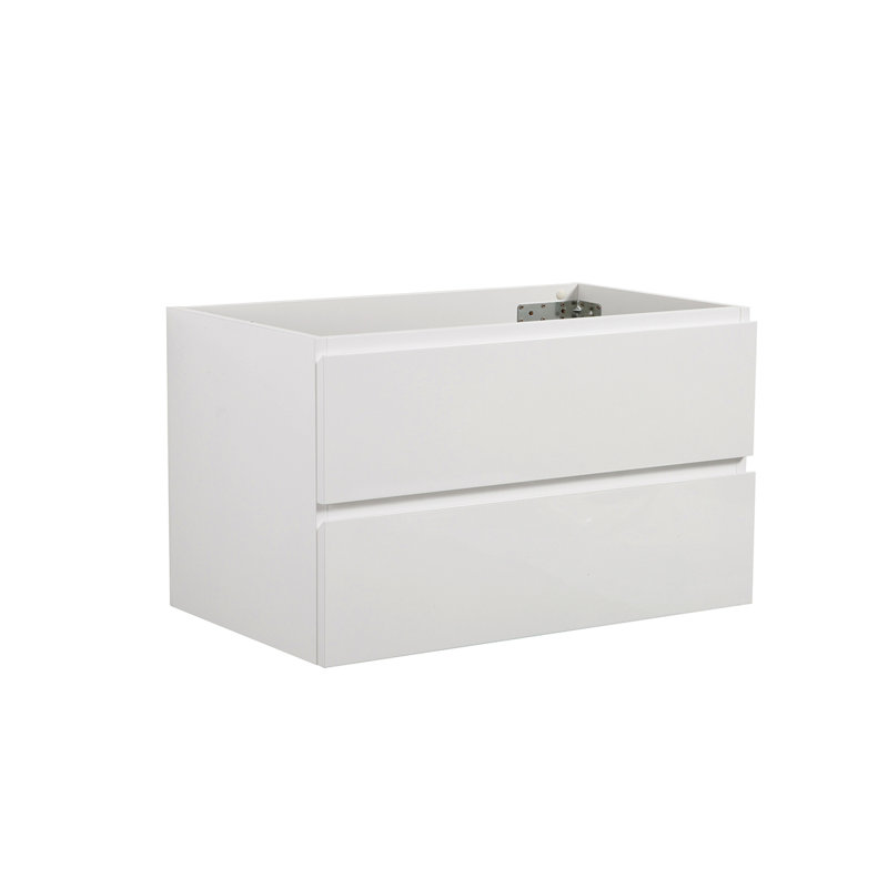Armoire murale SANS lavabo avec deux tiroirs, Blanc