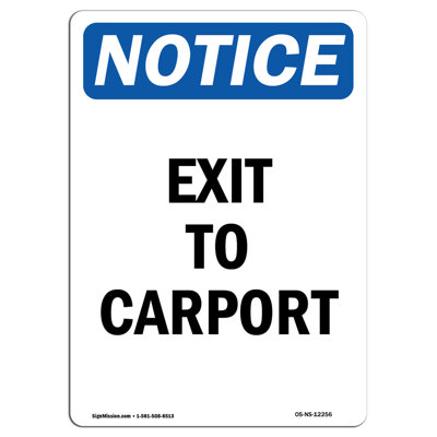 Exit to Carport Sign