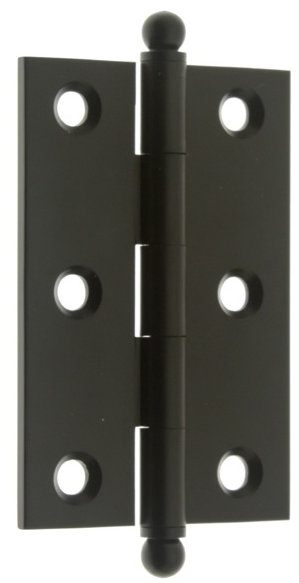 Solid Brass Mortise Hinge, Matte Black