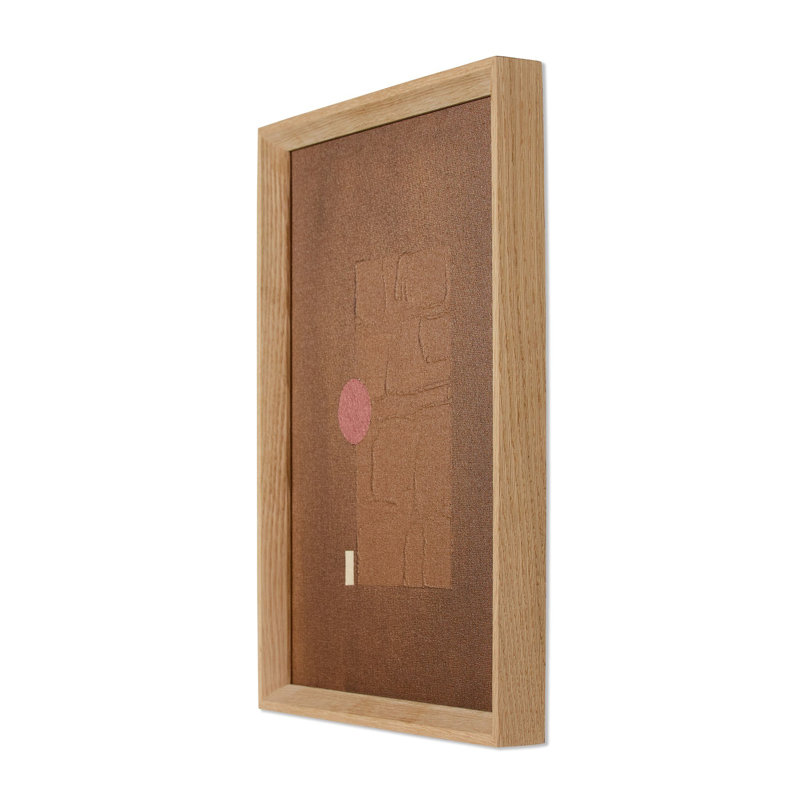 Orbit Vol. 2 #3 - Ochre Painting by Jade Dacay, H 18" x W 14"