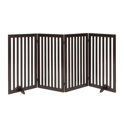 Huron Wood Free Standing Pet Gate with a Pair of Support Feet