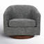 Fauteuil demi-tonneau pivotant Bennett (ensemble de 2)-1059714089