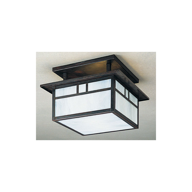 Telly Glass Semi Flush Mount, Bronze, Yes, White Opalescent