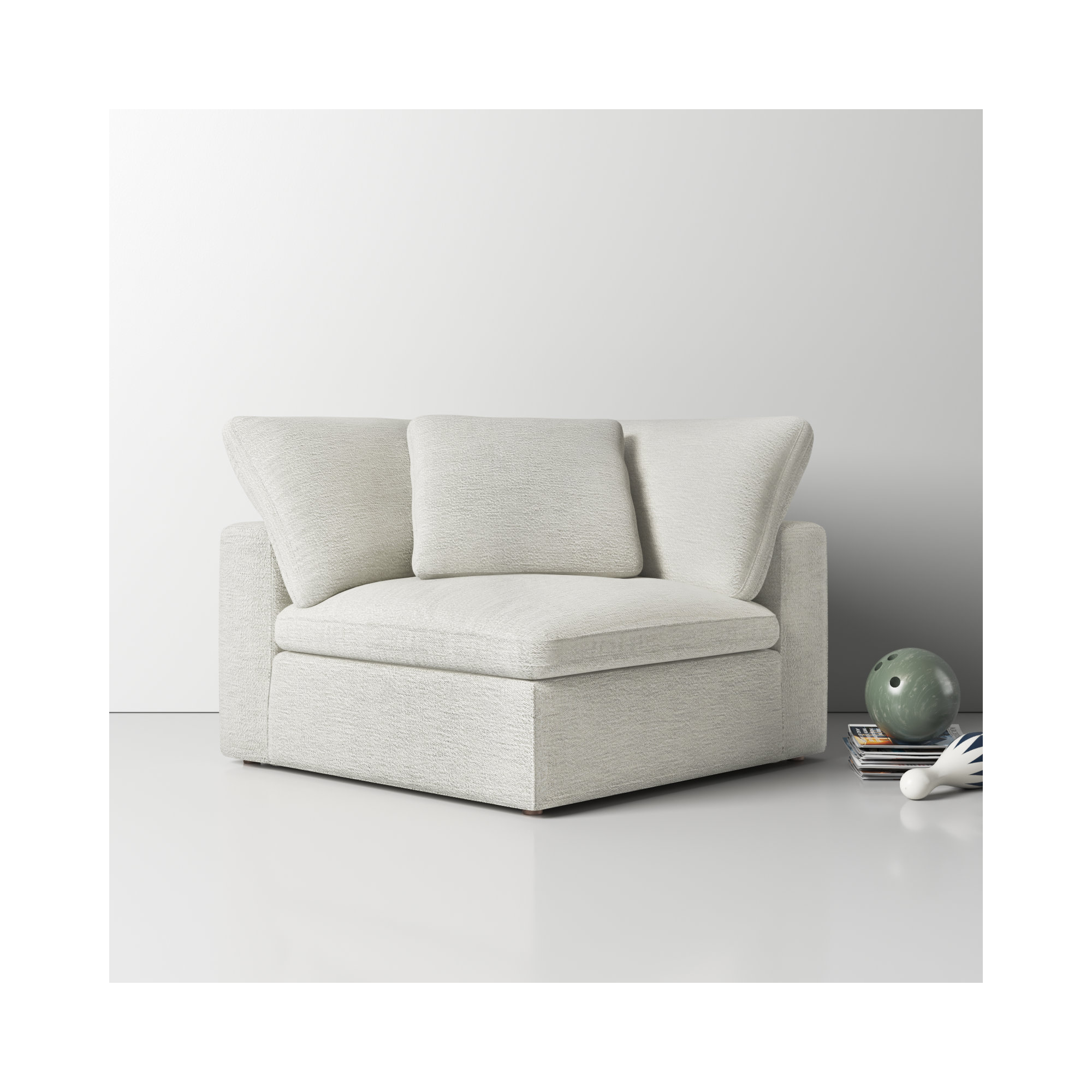 Tila Upholstered Accent Chair, Light Gray Livesmart®