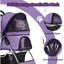 Poussette pour animaux de compagnie avec 4 roues pour chat pour chien de taille moyenne, poussette pliante pour chat avec panier de rangement et filet respirant, transporteur facile à transporter-99208228