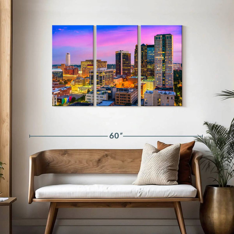 Horizon du centre-ville de Birmingham, H 28 po x l 45 po